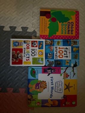 My first picture books animals, objects,words, and chicka chicka boom boom book